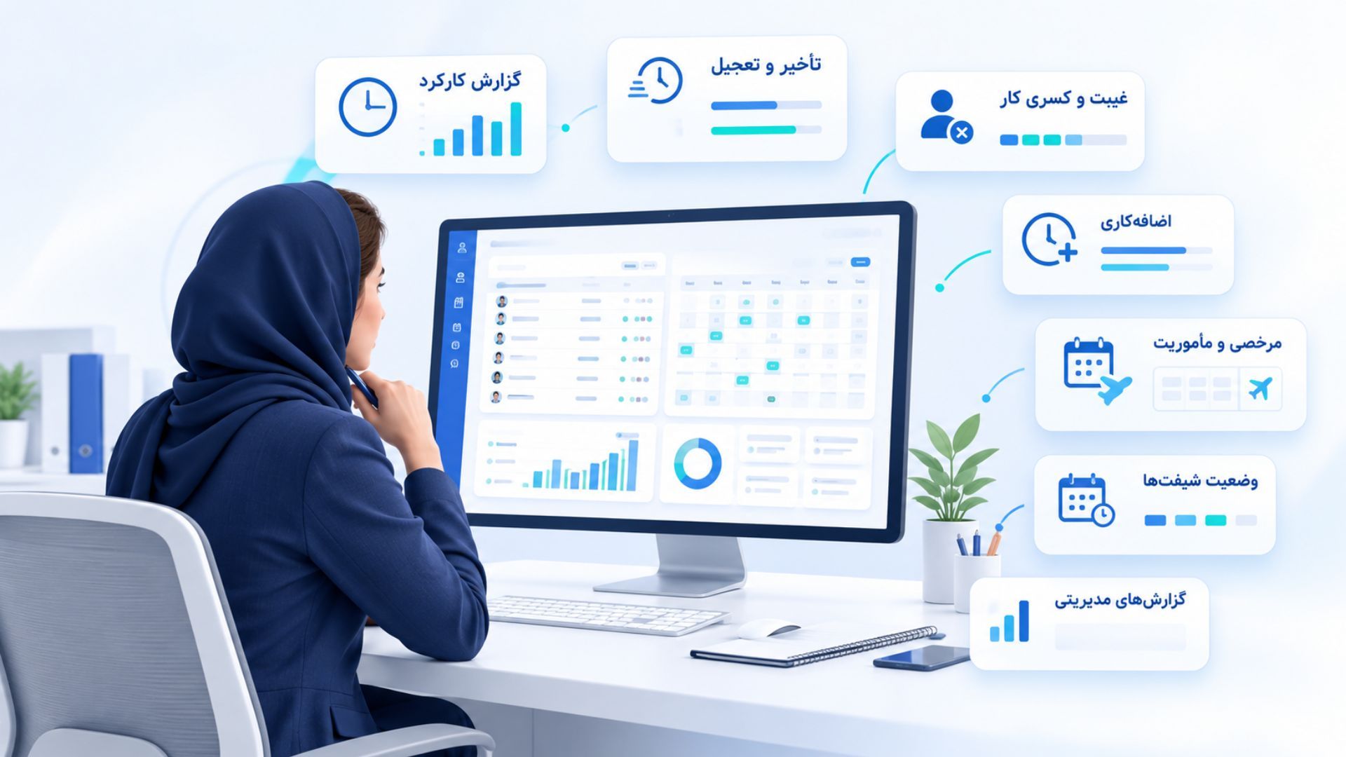 منابع انسانی با یک سیستم حضور و غیاب چه گزارشهایی در اختیار دارد؟